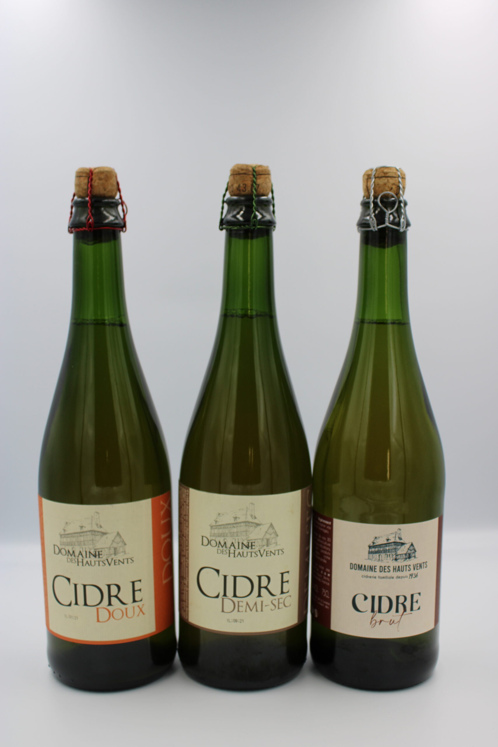 Lot Cidre Brut / Cidre 1/2 sec / Cidre doux - Domaine des Hauts Vents - La  Licorne
